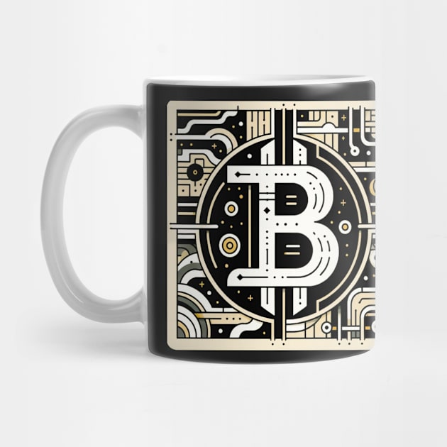 Circuitry of Currency: The Bitcoin Emblem by heartyARTworks